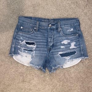 distressed American Eagle jean shorts, size 4